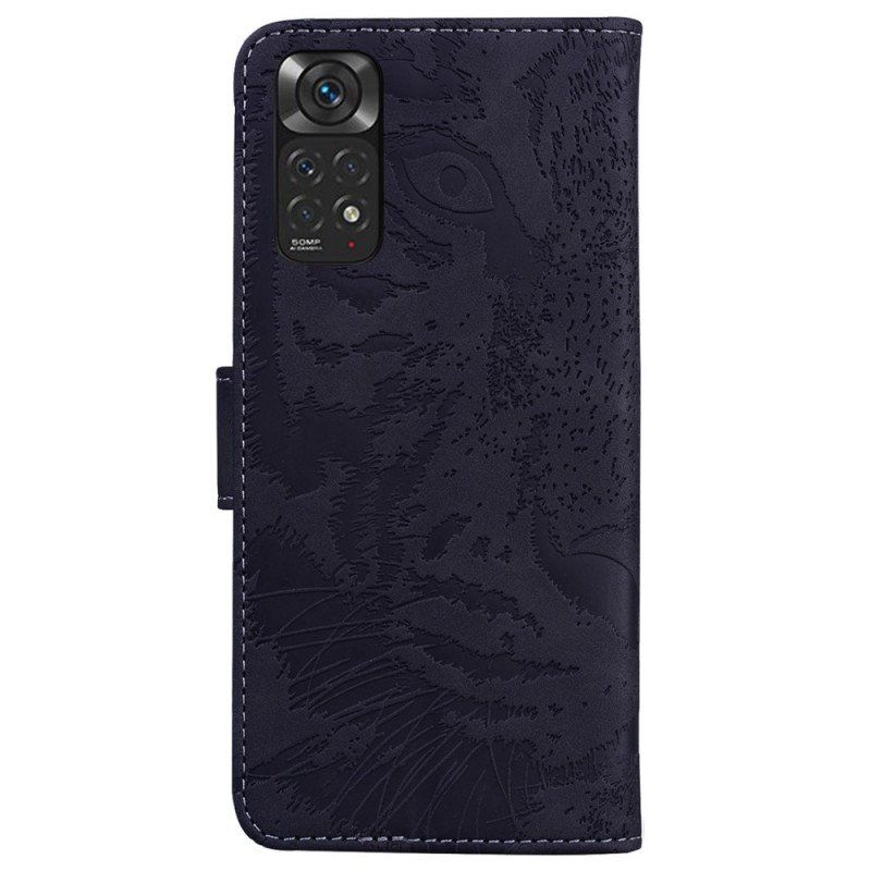 Etui Folio do Xiaomi Redmi Note 11 / 11S Nadruk Twarzy Tygrysa