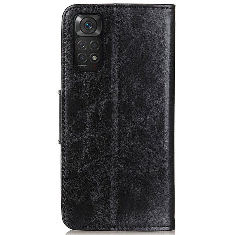 Etui Folio do Xiaomi Redmi Note 11 / 11S Skórzany Futerał Klapa Magnetyczna Tekstury