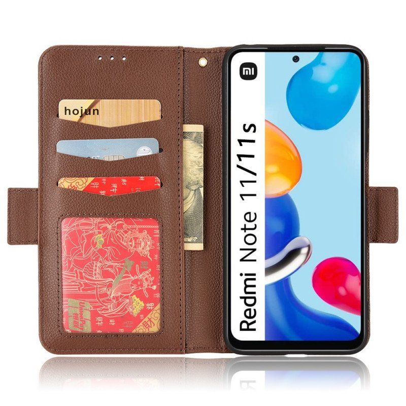 Etui Folio do Xiaomi Redmi Note 11 / 11S Tekstura Liczi