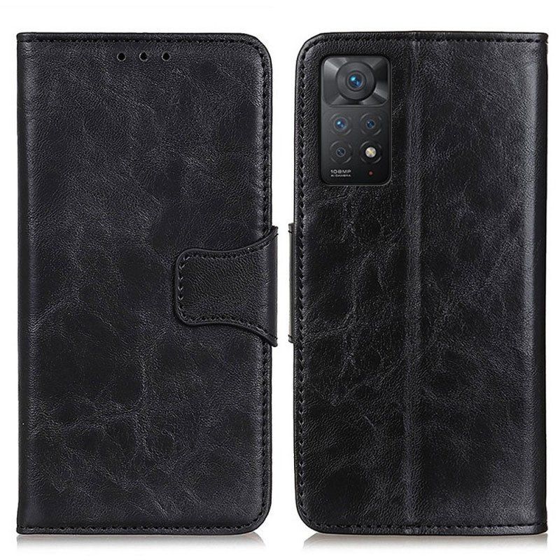 Etui Folio do Xiaomi Redmi Note 11 Pro / 11 Pro 5G Dwustronne Zapięcie Ze Skóry Dwoinowej