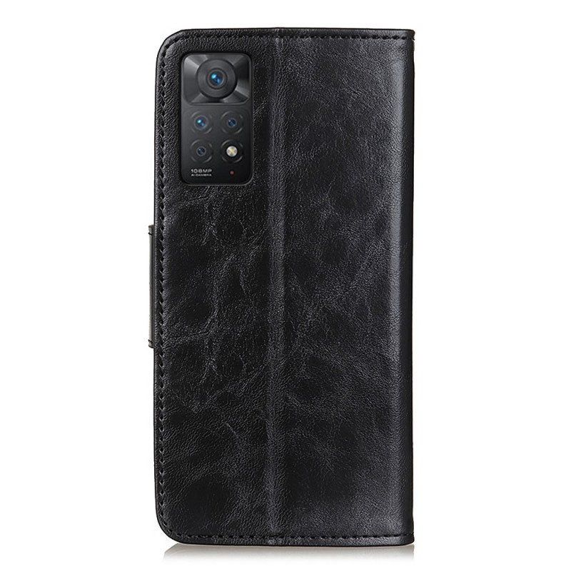 Etui Folio do Xiaomi Redmi Note 11 Pro / 11 Pro 5G Dwustronne Zapięcie Ze Skóry Dwoinowej