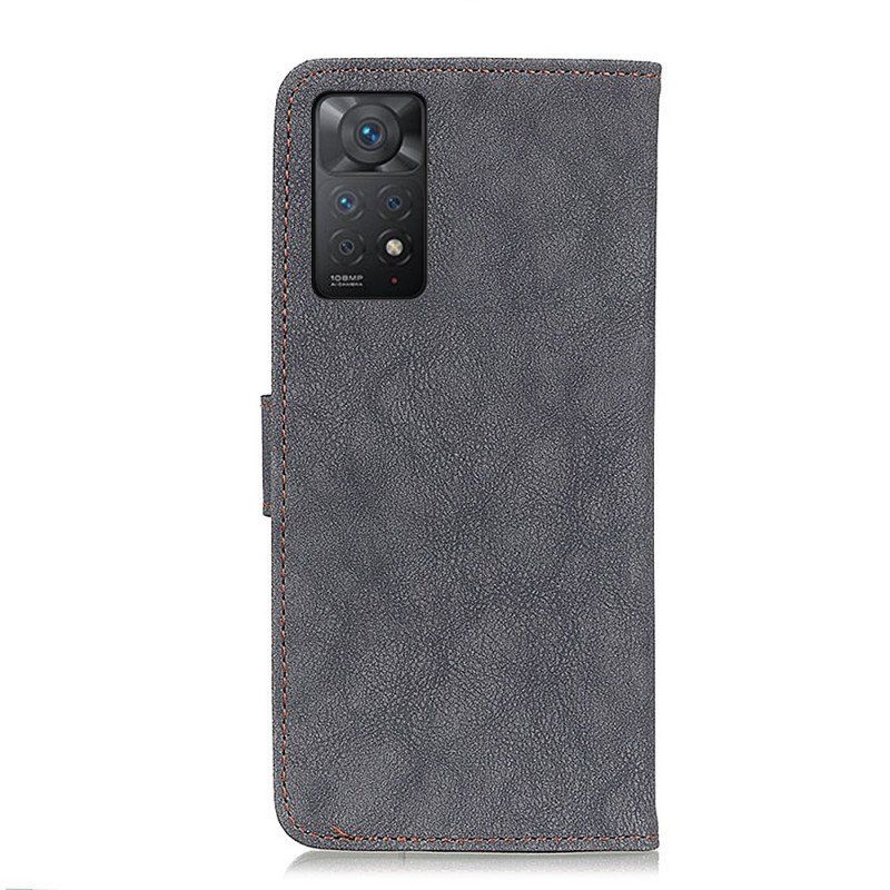 Etui Folio do Xiaomi Redmi Note 11 Pro / 11 Pro 5G Khazneh Dwoina Ze Sztucznej Skóry W Stylu Retro