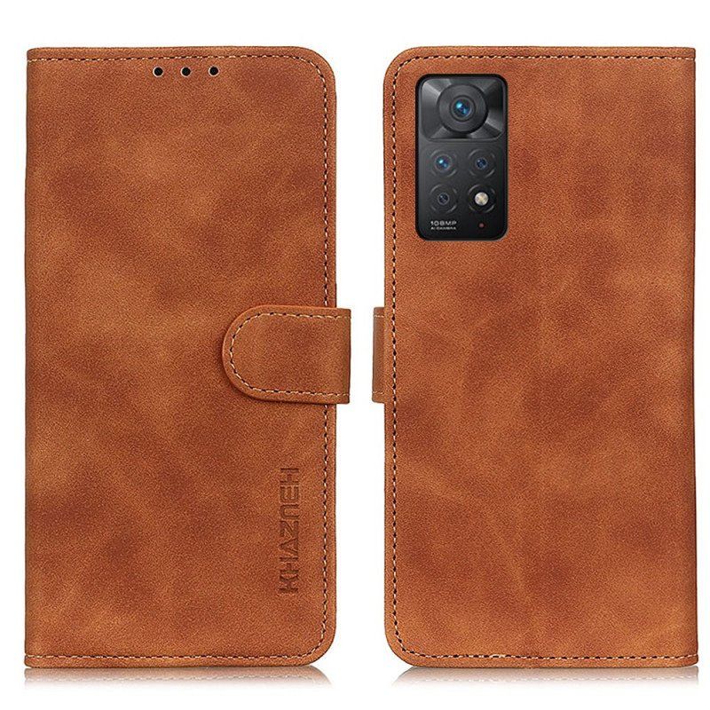 Etui Folio do Xiaomi Redmi Note 11 Pro / 11 Pro 5G Khazneh Efekt Skóry W Stylu Vintage