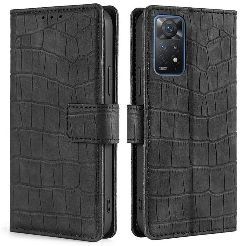 Etui Folio do Xiaomi Redmi Note 11 Pro / 11 Pro 5G Krokodyl Dotykający Skóry