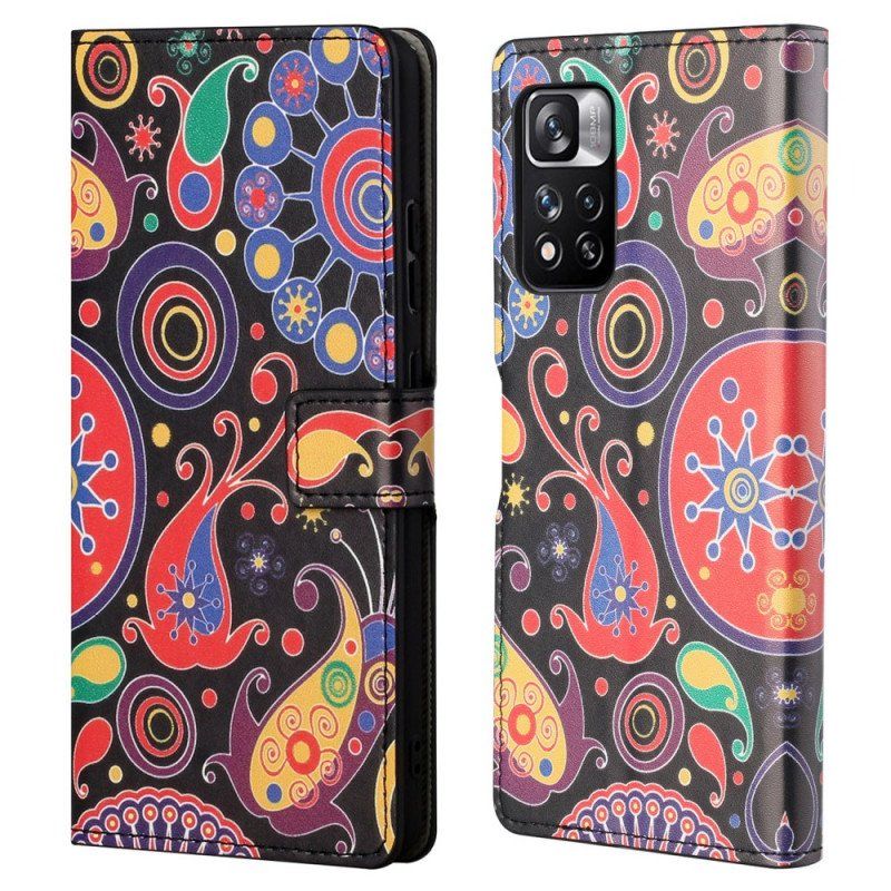 Etui Folio do Xiaomi Redmi Note 11 Pro / 11 Pro 5G Rysunki Galaktyk