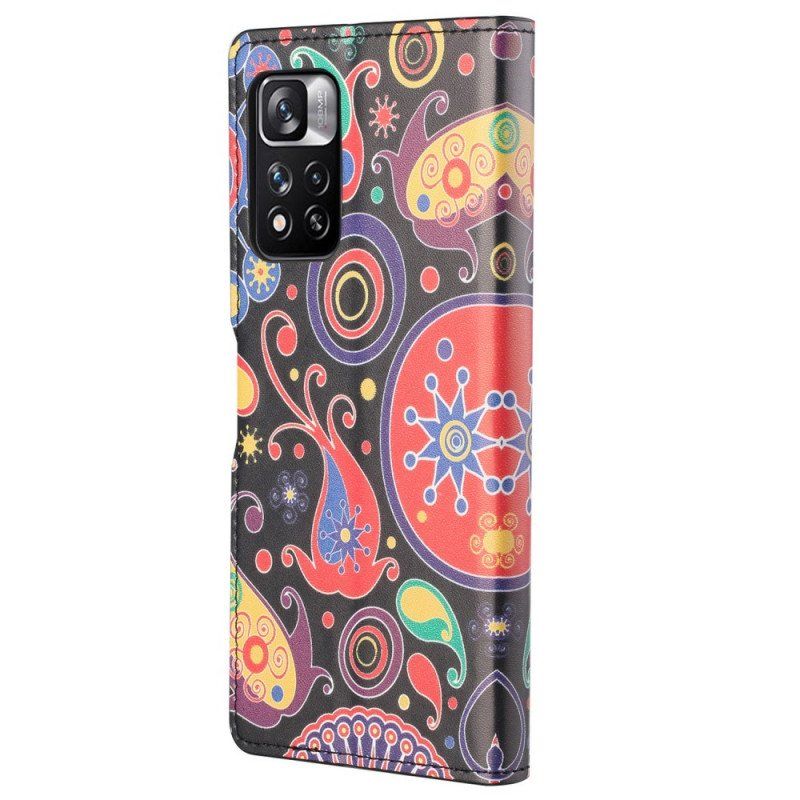 Etui Folio do Xiaomi Redmi Note 11 Pro / 11 Pro 5G Rysunki Galaktyk