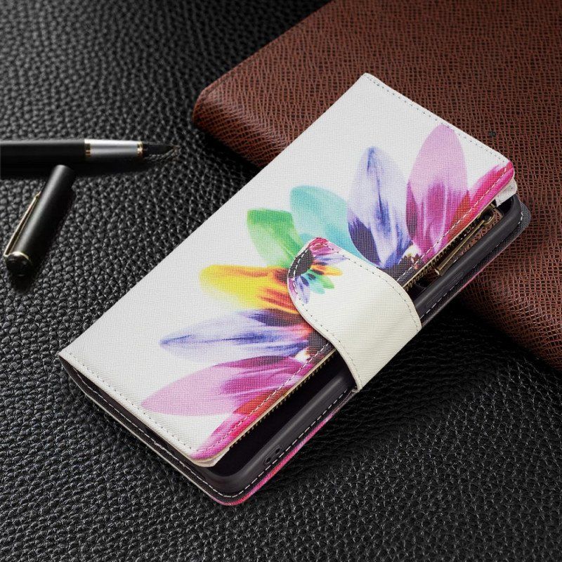 Etui Folio do Xiaomi Redmi Note 11 Pro Plus 5G Kieszonka Zapinana Na Zamek W Kwiaty