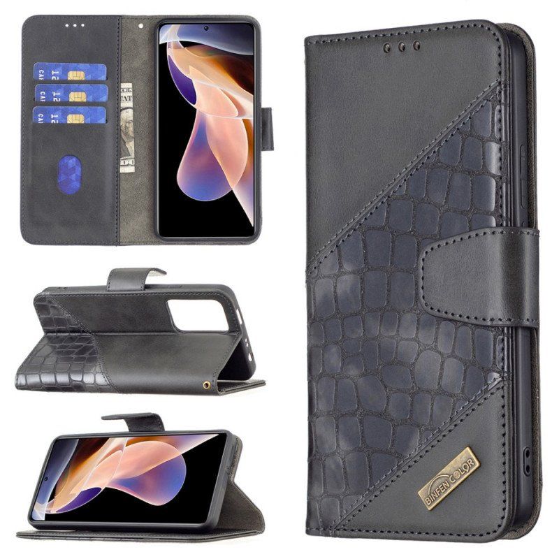 Etui Folio do Xiaomi Redmi Note 11 Pro Plus 5G Kolor Skóry Krokodyla Binfen