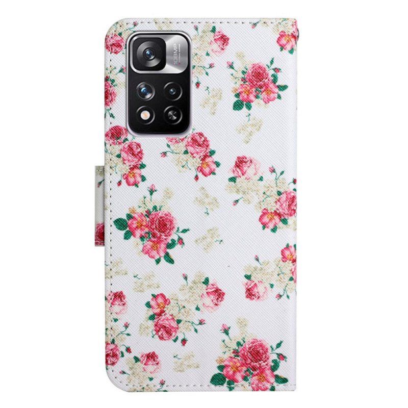 Etui Folio do Xiaomi Redmi Note 11 Pro Plus 5G Kwiaty Liberty Royal