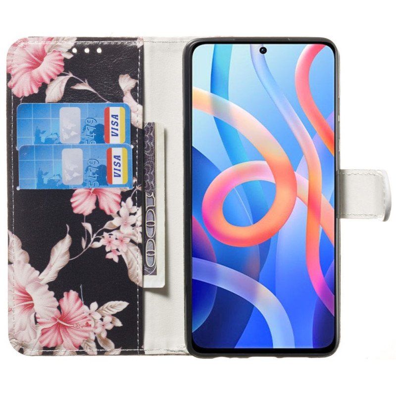 Etui Folio do Xiaomi Redmi Note 11 Pro Plus 5G Styl Kwiatowy