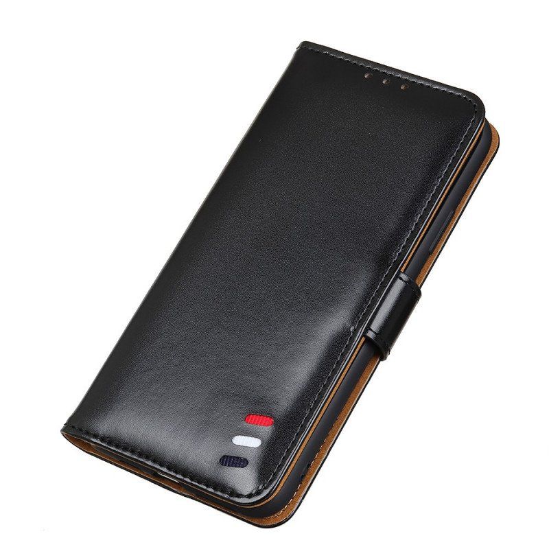 Etui Folio do Xiaomi Redmi Note 11 Pro Plus 5G Trójkolorowy Efekt Skóry