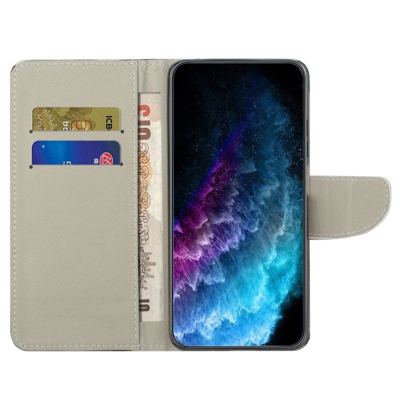 Etui Folio do Xiaomi Redmi Note 12 4G Drzewo Z Zielonymi Liśćmi