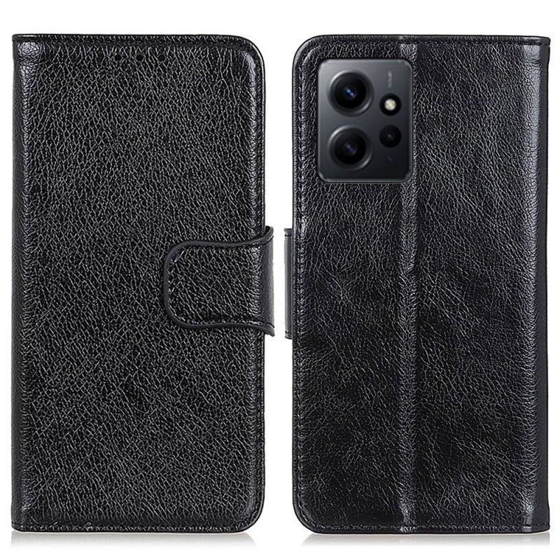 Etui Folio do Xiaomi Redmi Note 12 4G Dwoina Skóry Nappa