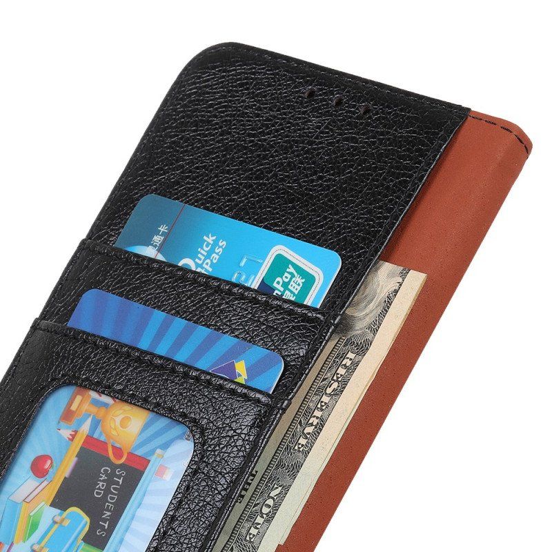 Etui Folio do Xiaomi Redmi Note 12 4G Dwoina Skóry Nappa