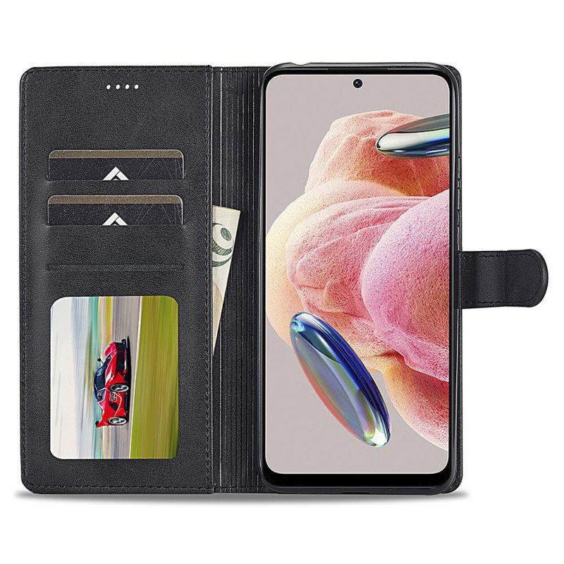 Etui Folio do Xiaomi Redmi Note 12 4G Efekt Skóry Lc.imeeke