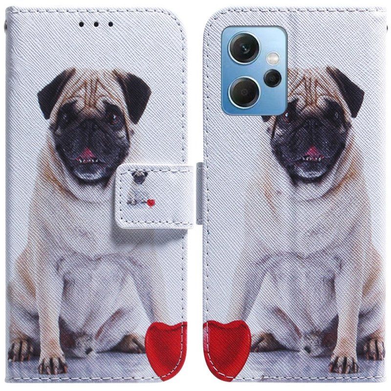 Etui Folio do Xiaomi Redmi Note 12 4G Mops Pies