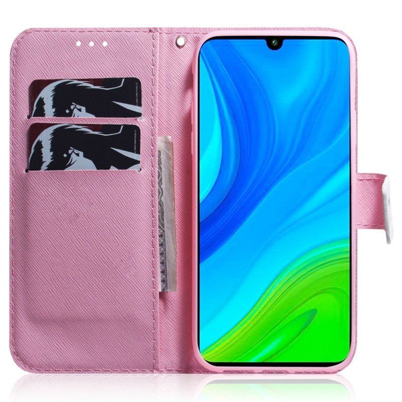 Etui Folio do Xiaomi Redmi Note 12 4G Różowy Kwiat