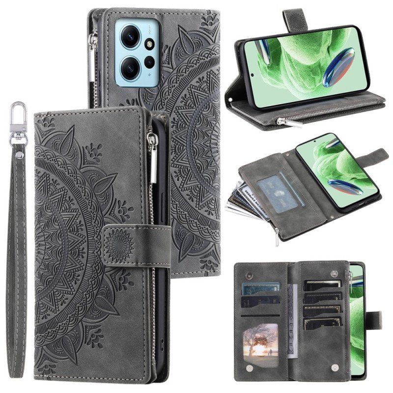 Etui Folio do Xiaomi Redmi Note 12 4G Z Torebką Mandala