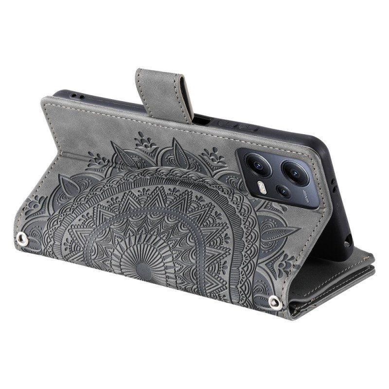 Etui Folio do Xiaomi Redmi Note 12 4G Z Torebką Mandala