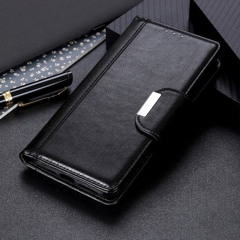 Etui Folio do Xiaomi Redmi Note 12 4G Zapięcie Srebrne