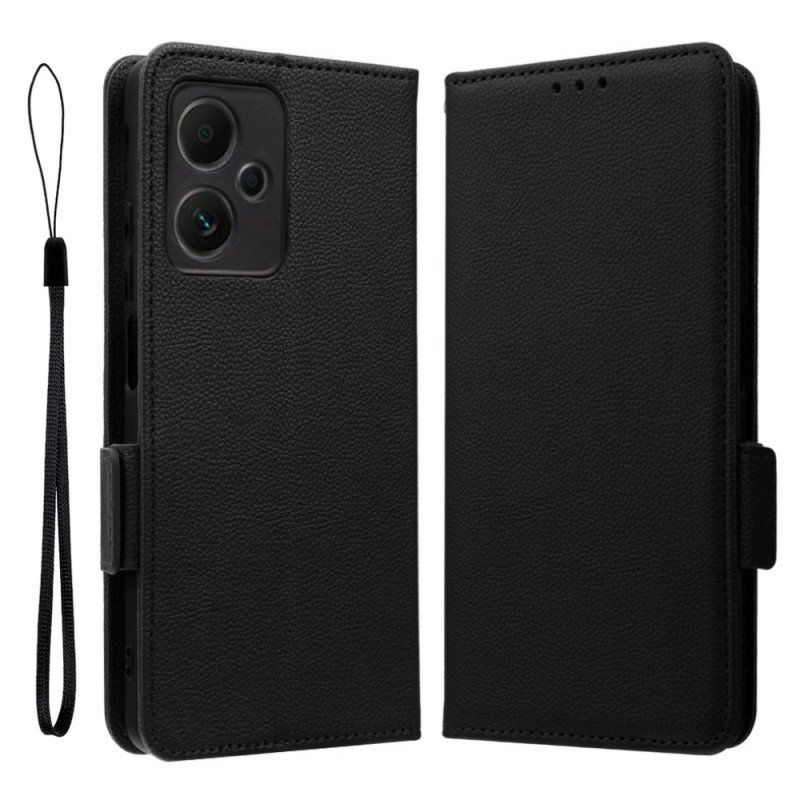 Etui Folio do Xiaomi Redmi Note 12 5G Bardzo Delikatny Styl Liczi