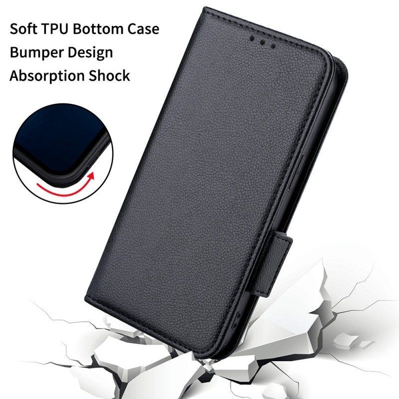 Etui Folio do Xiaomi Redmi Note 12 5G Bardzo Delikatny Styl Liczi