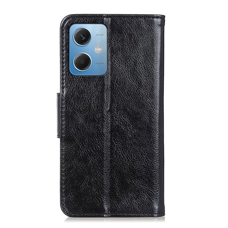 Etui Folio do Xiaomi Redmi Note 12 5G Dwoina Skóry Nappa