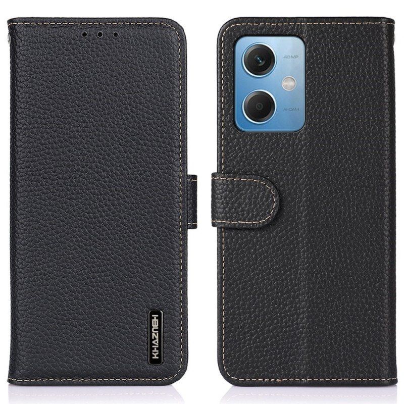 Etui Folio do Xiaomi Redmi Note 12 5G Khazneh Skóra Liczi