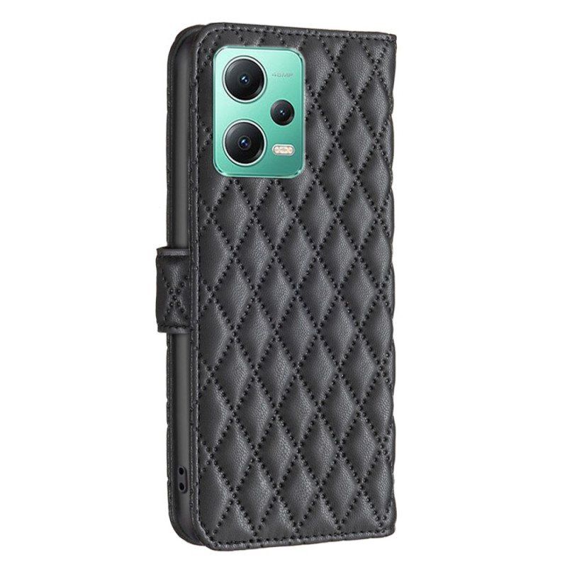 Etui Folio do Xiaomi Redmi Note 12 5G Kolor Pikowany Binfen