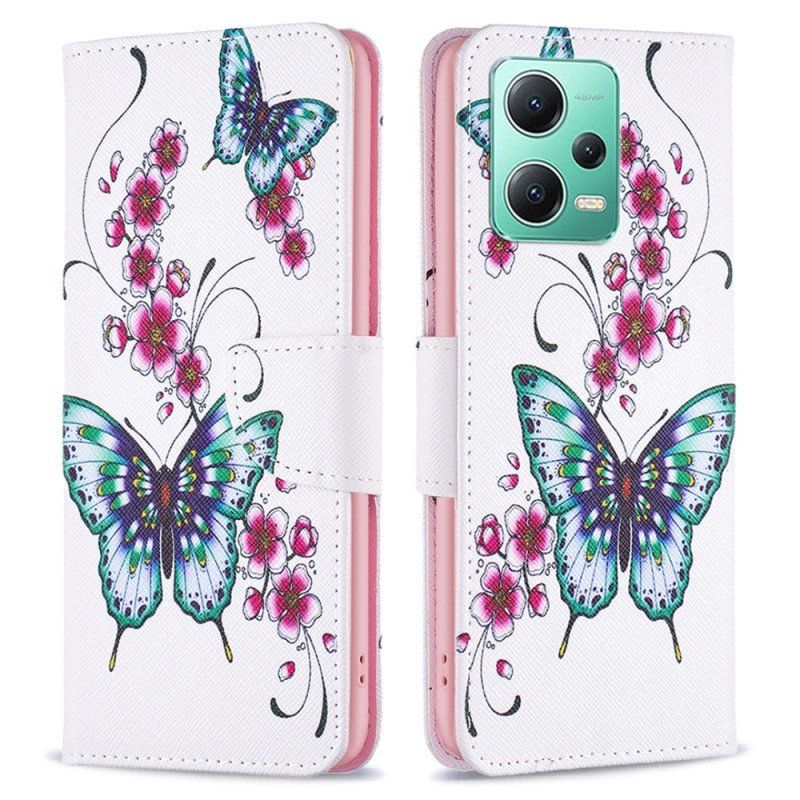 Etui Folio do Xiaomi Redmi Note 12 5G Motyle