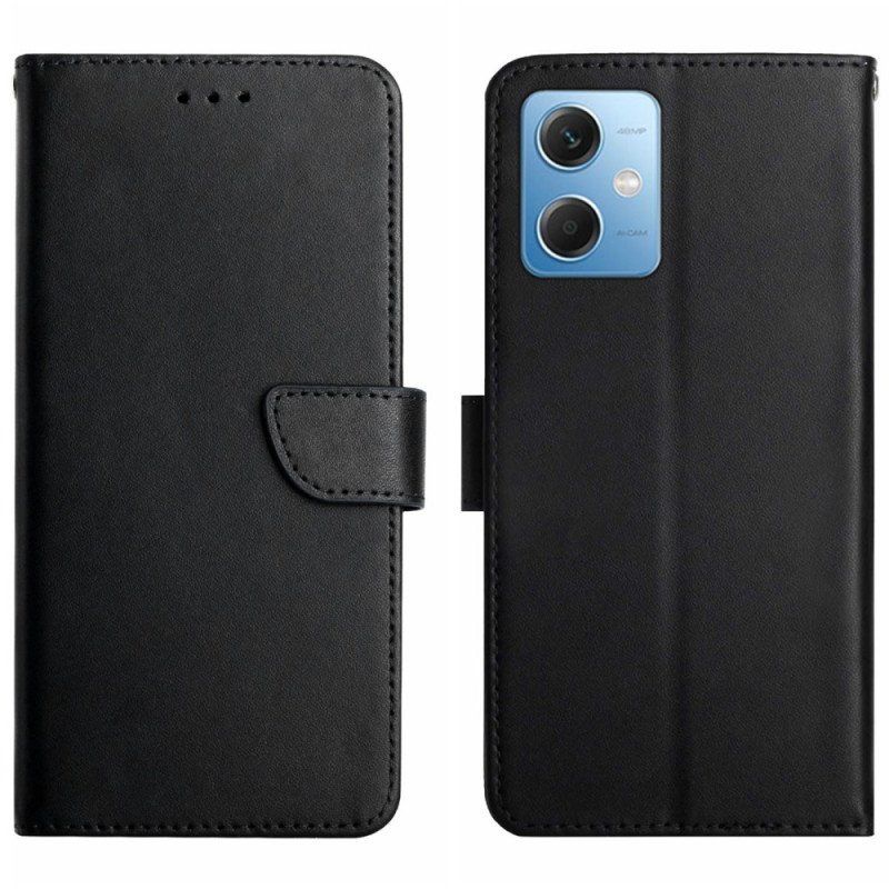 Etui Folio do Xiaomi Redmi Note 12 5G Prawdziwa Skóra Nappa