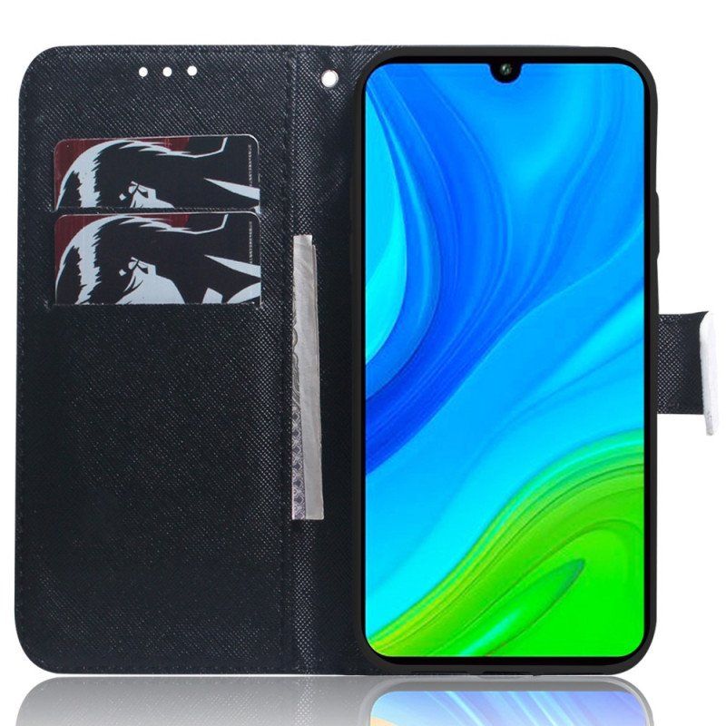 Etui Folio do Xiaomi Redmi Note 12 5G z Łańcuch Paskowata Panda