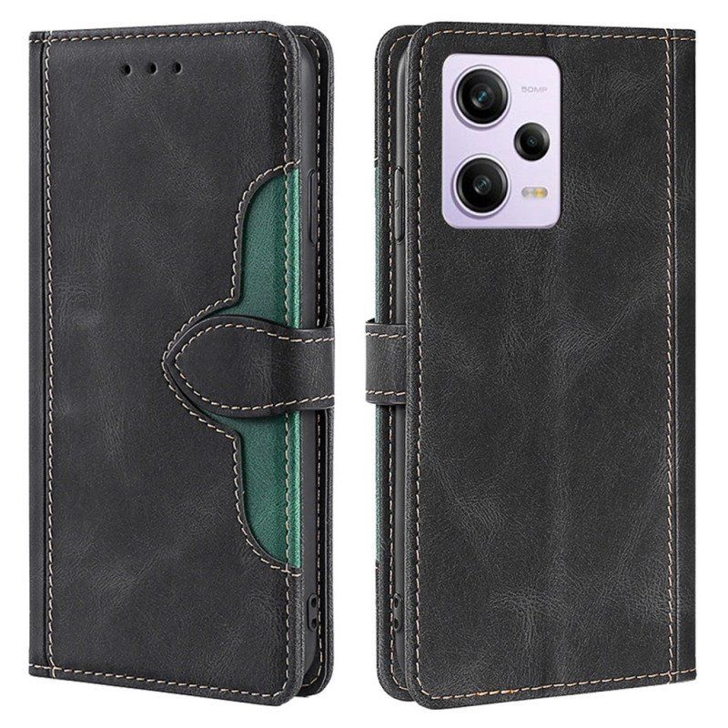 Etui Folio do Xiaomi Redmi Note 12 Pro Dwukolorowy Kwiatowy