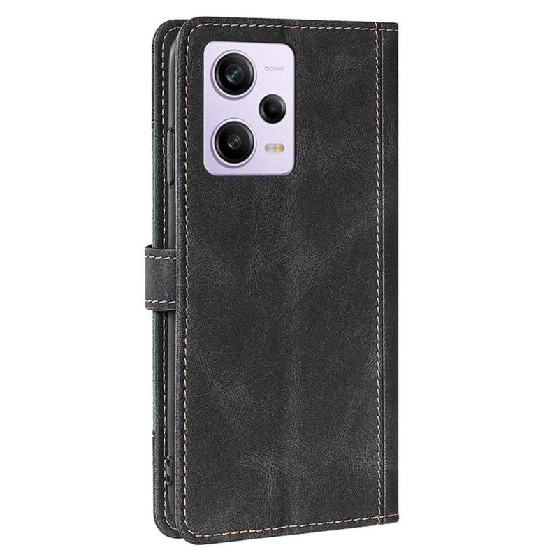 Etui Folio do Xiaomi Redmi Note 12 Pro Dwukolorowy Kwiatowy