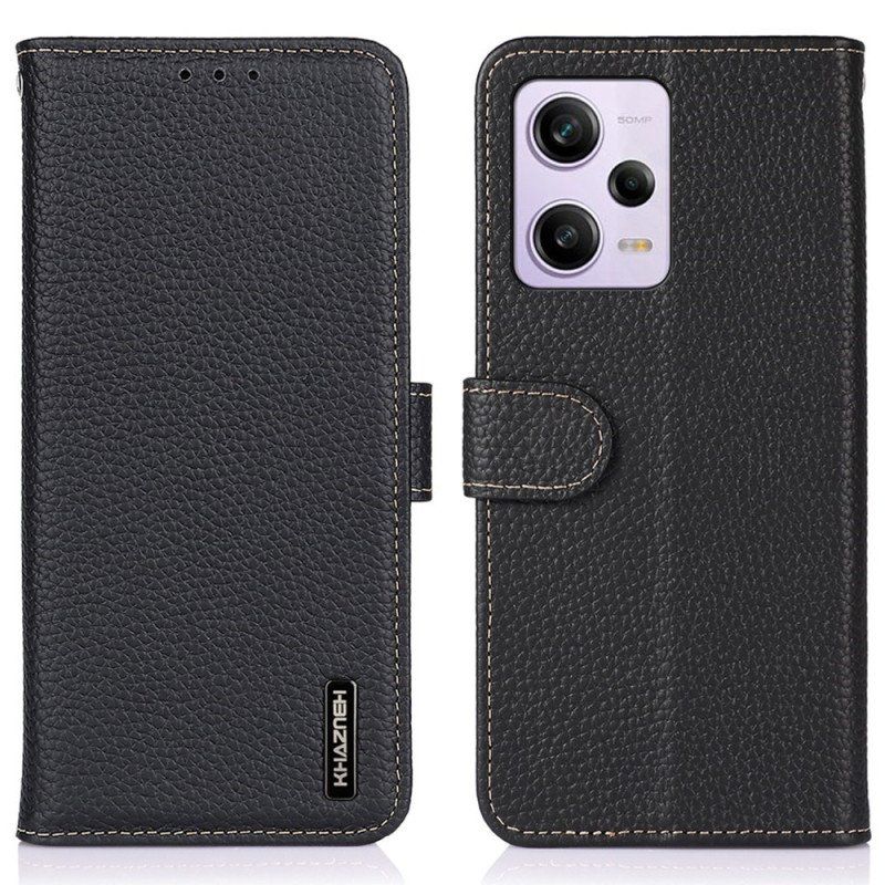 Etui Folio do Xiaomi Redmi Note 12 Pro Khazneh Skóra Liczi