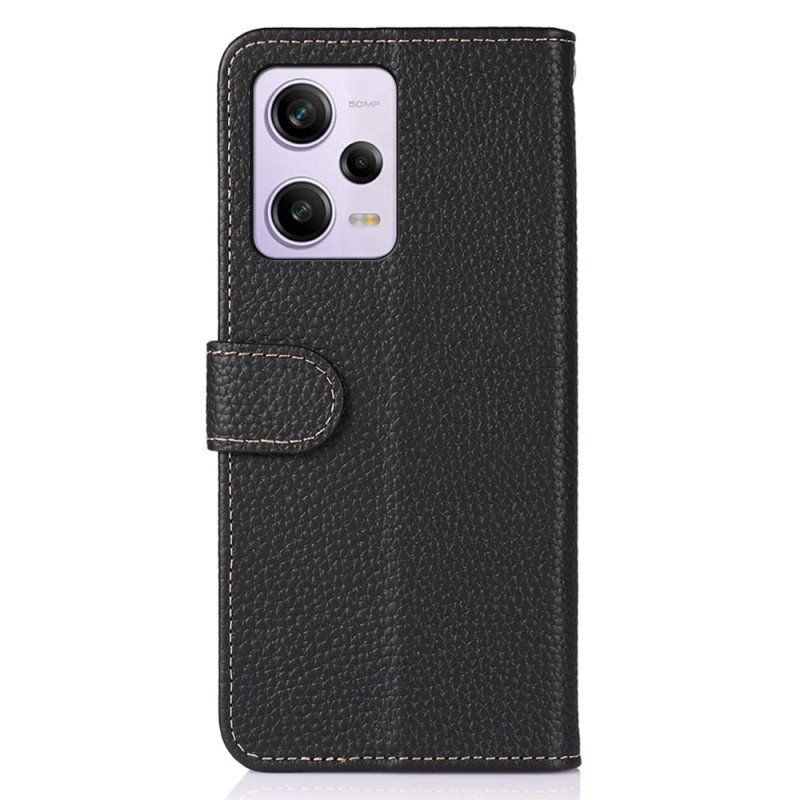 Etui Folio do Xiaomi Redmi Note 12 Pro Khazneh Skóra Liczi