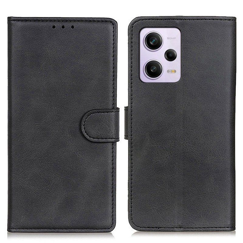 Etui Folio do Xiaomi Redmi Note 12 Pro Matowa Sztuczna Skóra