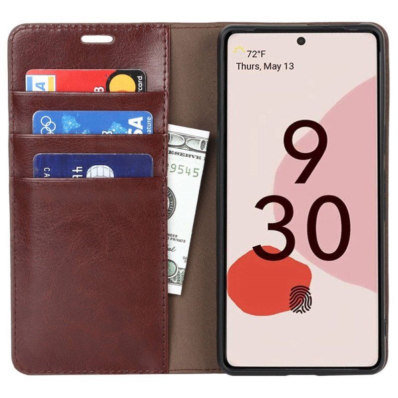 Etui Na Telefon do Google Pixel 7 Etui Folio Prawdziwa Skóra