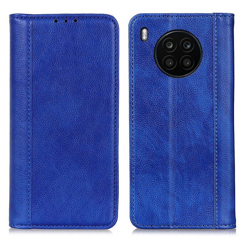 Etui Na Telefon do Honor 50 Lite Etui Folio Elegancka Dwoina Skóry Liczi