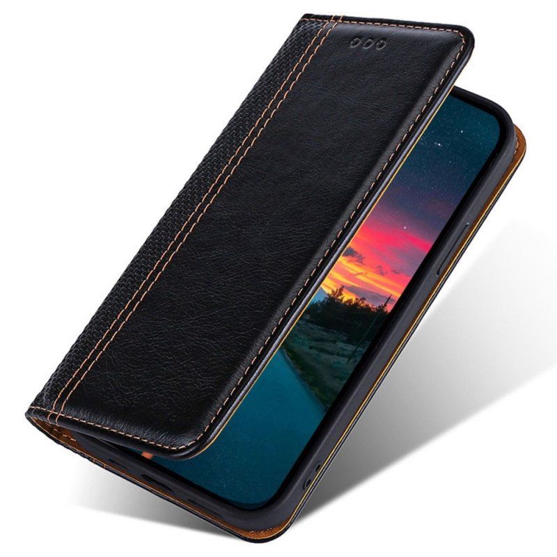 Etui Na Telefon do Honor 70 Etui Folio Skórzane Szwy Liczi