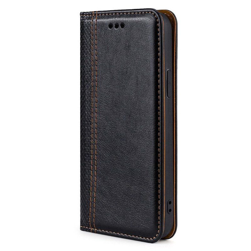 Etui Na Telefon do Honor 70 Etui Folio Skórzane Szwy Liczi