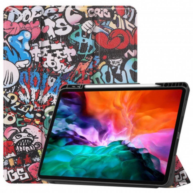 Etui Na Telefon do iPad Pro 12.9" (2022) Uchwyt Na Długopis Graffiti