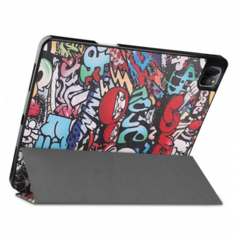 Etui Na Telefon do iPad Pro 12.9" (2022) Uchwyt Na Długopis Graffiti