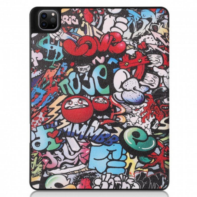 Etui Na Telefon do iPad Pro 12.9" (2022) Uchwyt Na Długopis Graffiti