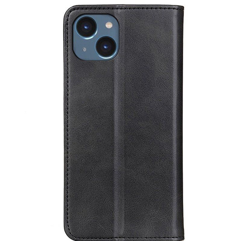 Etui Na Telefon do iPhone 14 Etui Folio Elegancka Dwoina Skórzana