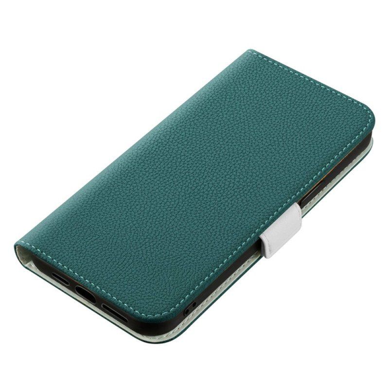 Etui Na Telefon do iPhone 14 Etui Folio Sztuczna Skóra Liczi