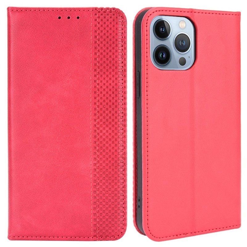 Etui Na Telefon do iPhone 14 Plus Etui Folio Stylizowany Efekt Skóry W Stylu Vintage