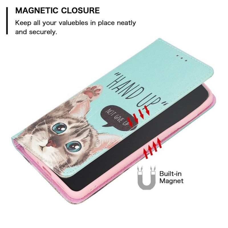 Etui Na Telefon do iPhone 14 Pro Max Etui Folio Ręka W Górę