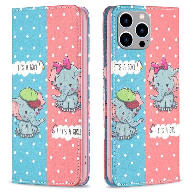 Etui Na Telefon do iPhone 14 Pro Max Etui Folio Słoniątka