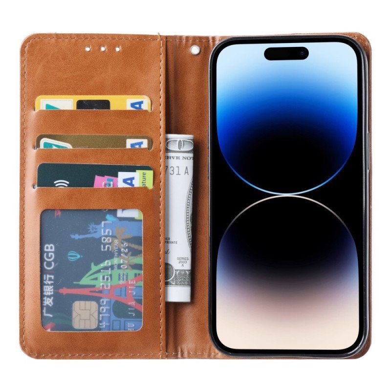 Etui Na Telefon do iPhone 15 Etui Folio Zestaw Kart